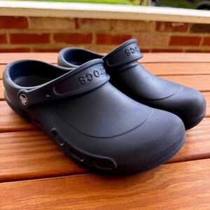 Crocs Bistro Clog Navy Blue Work Shoes Slip Resistant Men 8 Women 10 Non-Marking